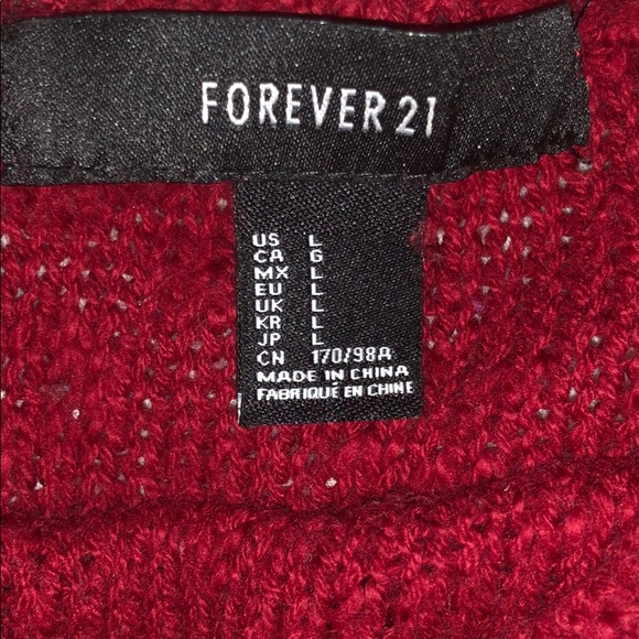 Red sweater from forever 21 - Picture 2 of 2